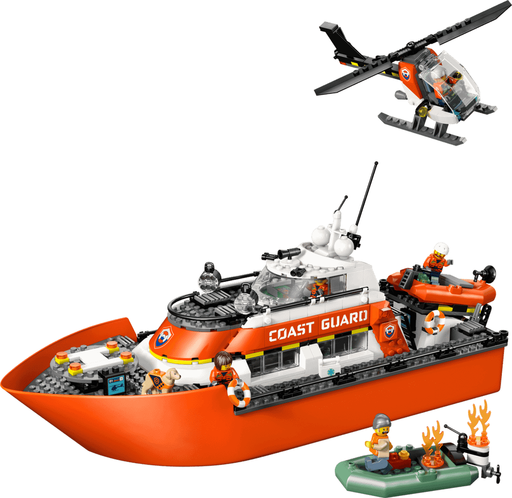 Конструктор LEGO City 60504 Coast Guard Rescue Boat & Helicopter