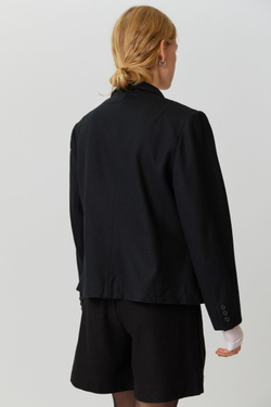 Укороченный винтажный жакет из чёрной шерсти