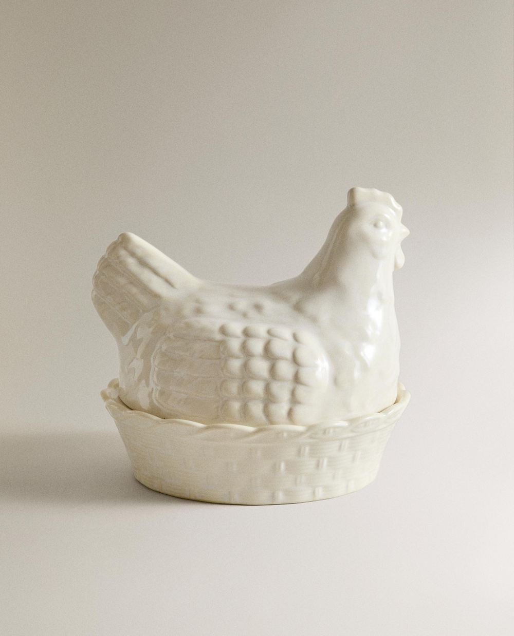 Zara Home блюдо сервировочное из фарфора, цвет кремовый, 21 см