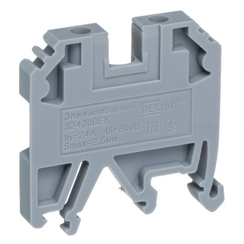 Зажим наборный ЗН-101 24А 1-2,5мм2 серый DEKraft 32420DEK