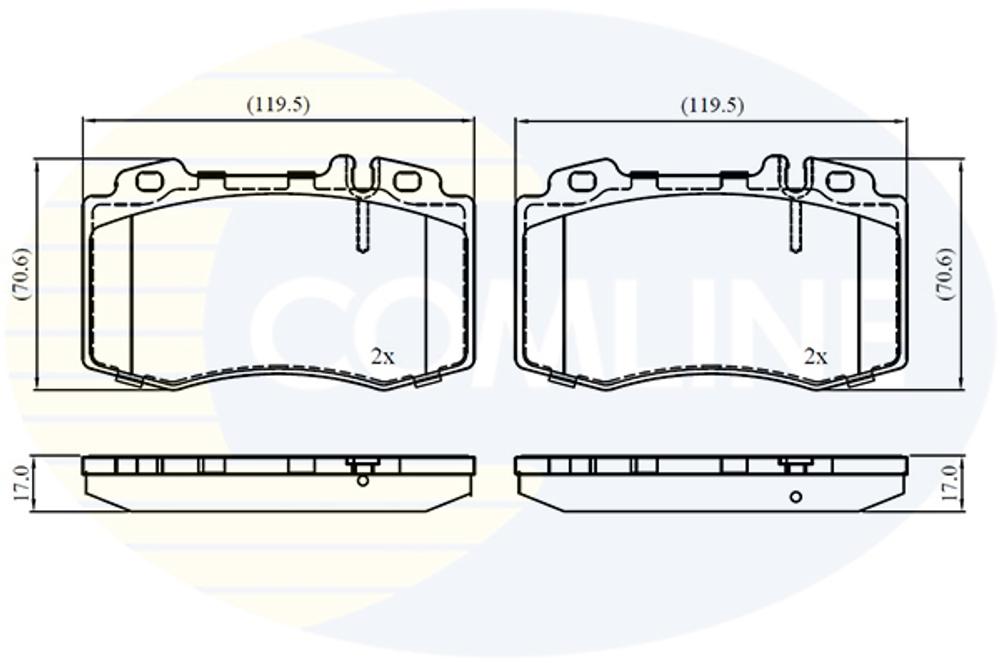 COMLINE - CBP01117-CML - Brake Pad Set, disc brake