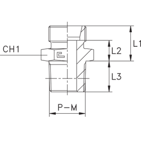 Штуцер FC DS06 NPT 1/4 (корпус)