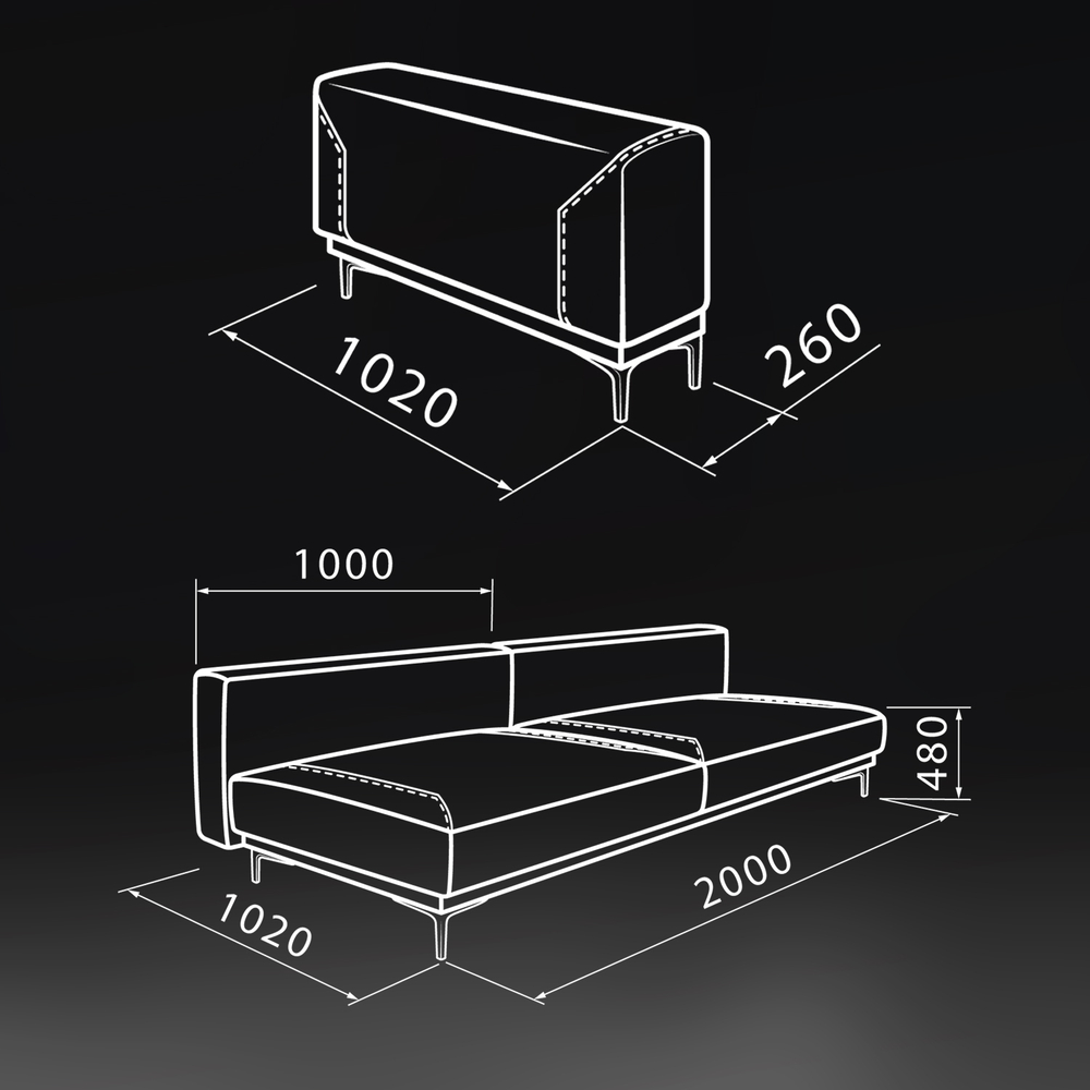 Прямой диван "Дуглас" PREMIUM SOFA