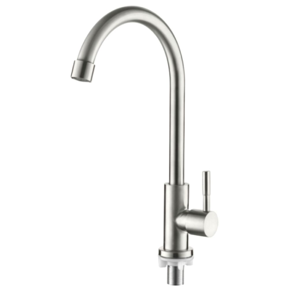 Смеситель кухня LEDEME 74195 d35 МОНО НЕРЖАВЕЙКА