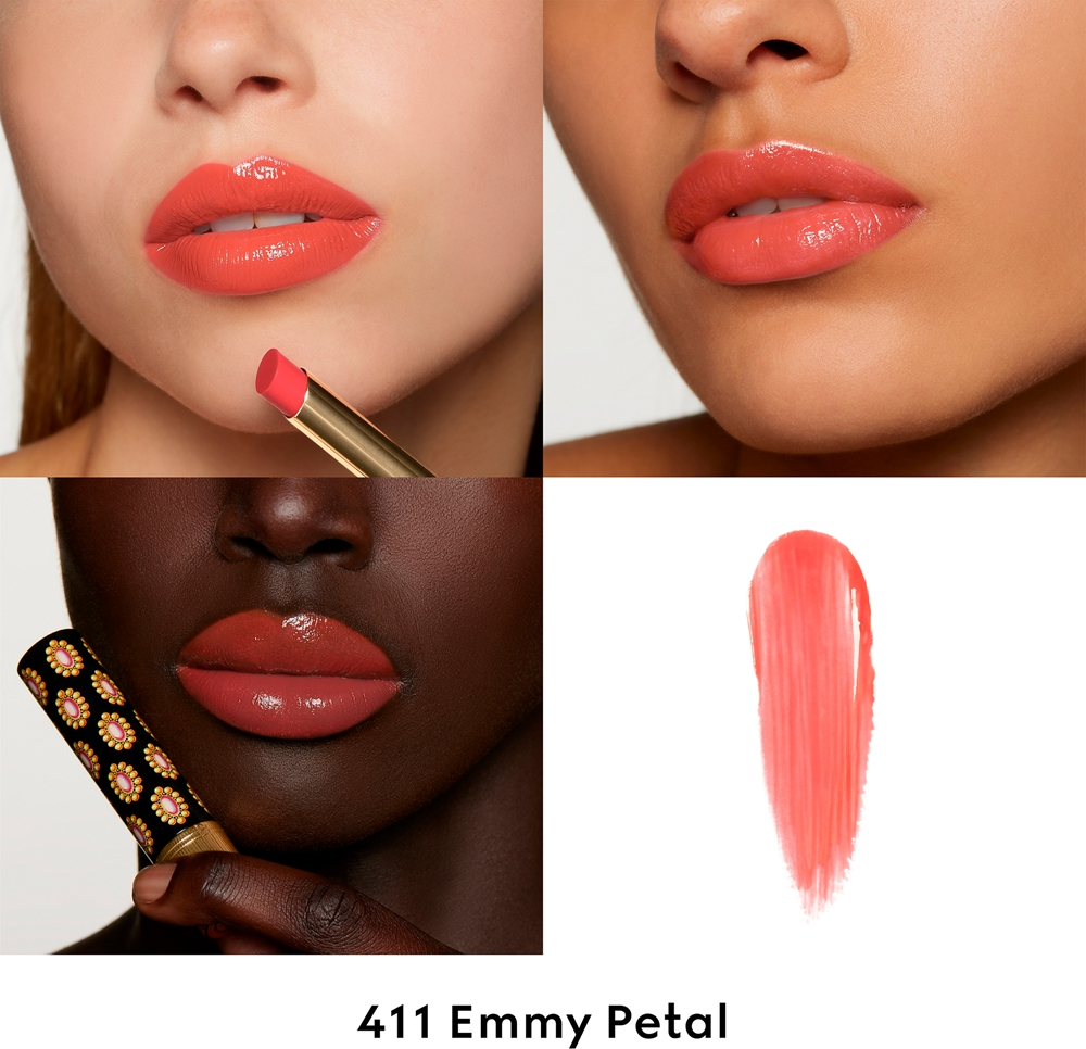 Gucci Gucci Beauty Rouge de Beaute Brillant - Увлажняющая помада оттенок 411 Emmy Petal, 1 g