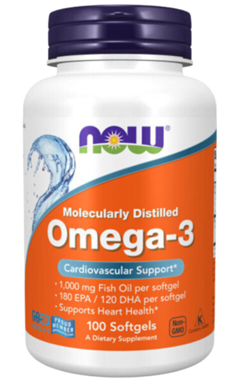 Now Foods Omega-3 1000 mg 100 / 200 / 500 softgel, Омега-3, Рыбий жир
