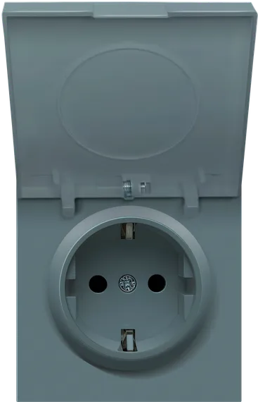 Donel R98 матовый изумруд накладка для розетки Schuko с большой крышкой, 16A 250 В~, серия DA