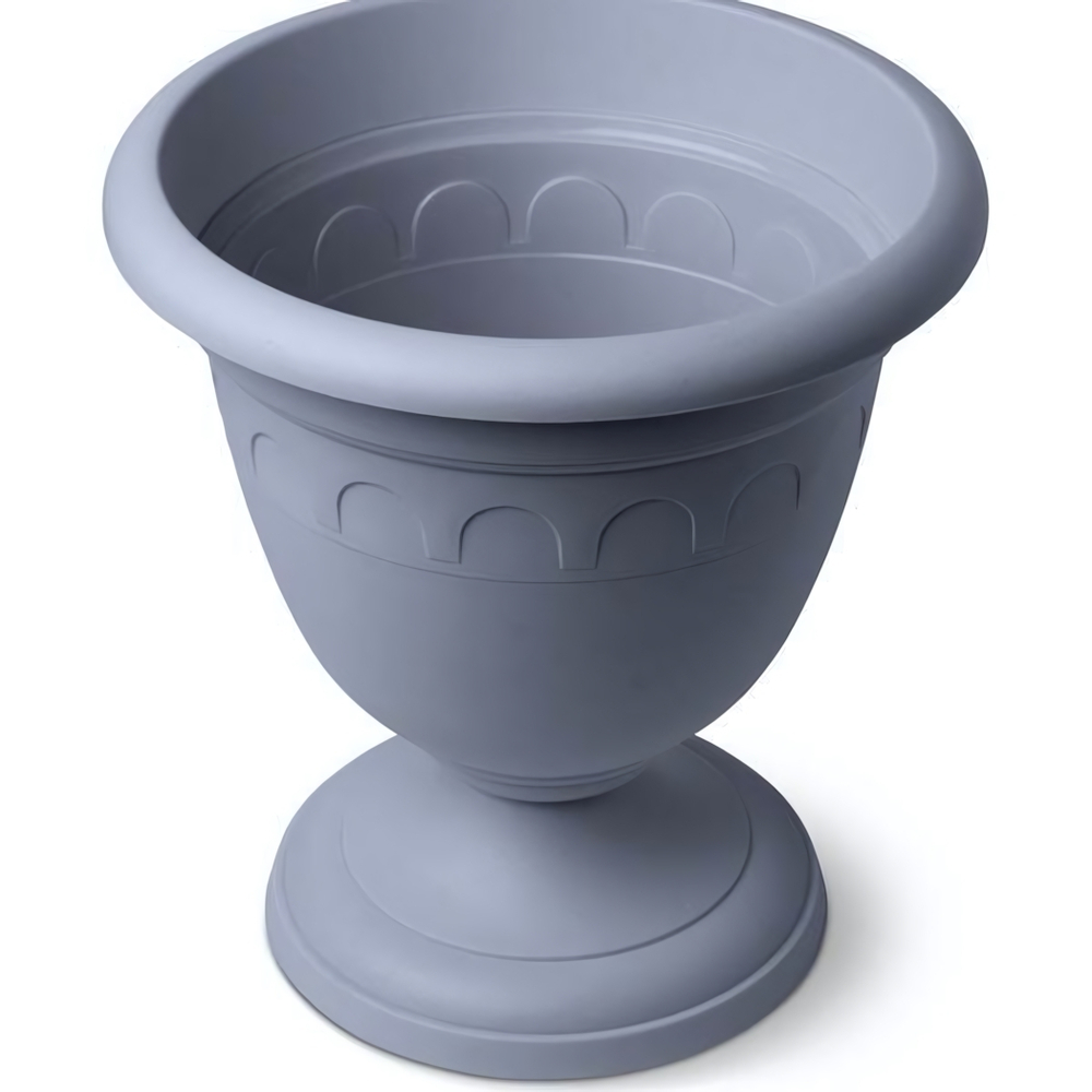 Вазон высокий пластиковый 3л d-22см «Колывань» серый C134СЕР