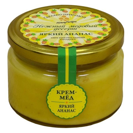 Нежный медовый десерт HoneyForYou "Яркий ананас", 250 г.