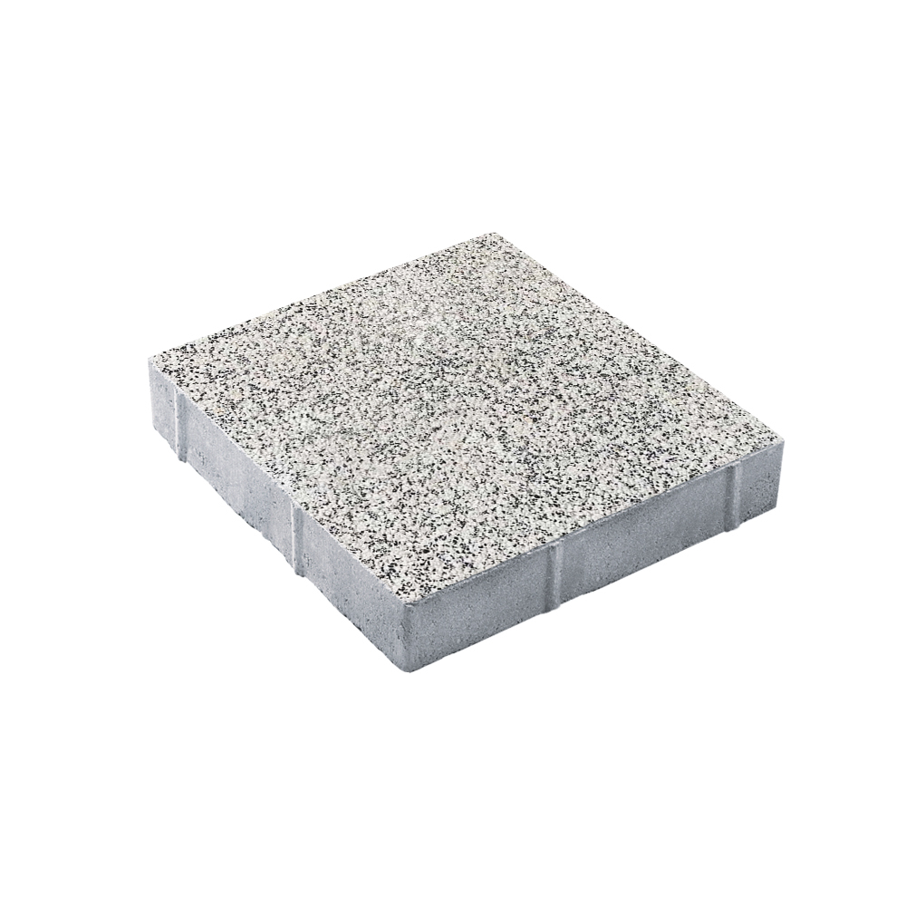 Тротуарная плитка КВАДРАТ 400х400 мм - Стоунмикс Белый с черным