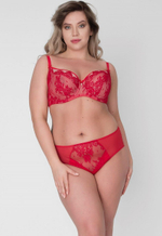 Темно-синий бюстгальтер с мягкой чашкой из кружева с «ресничками» (Размер: 80H) (Цвет: темно-синий)