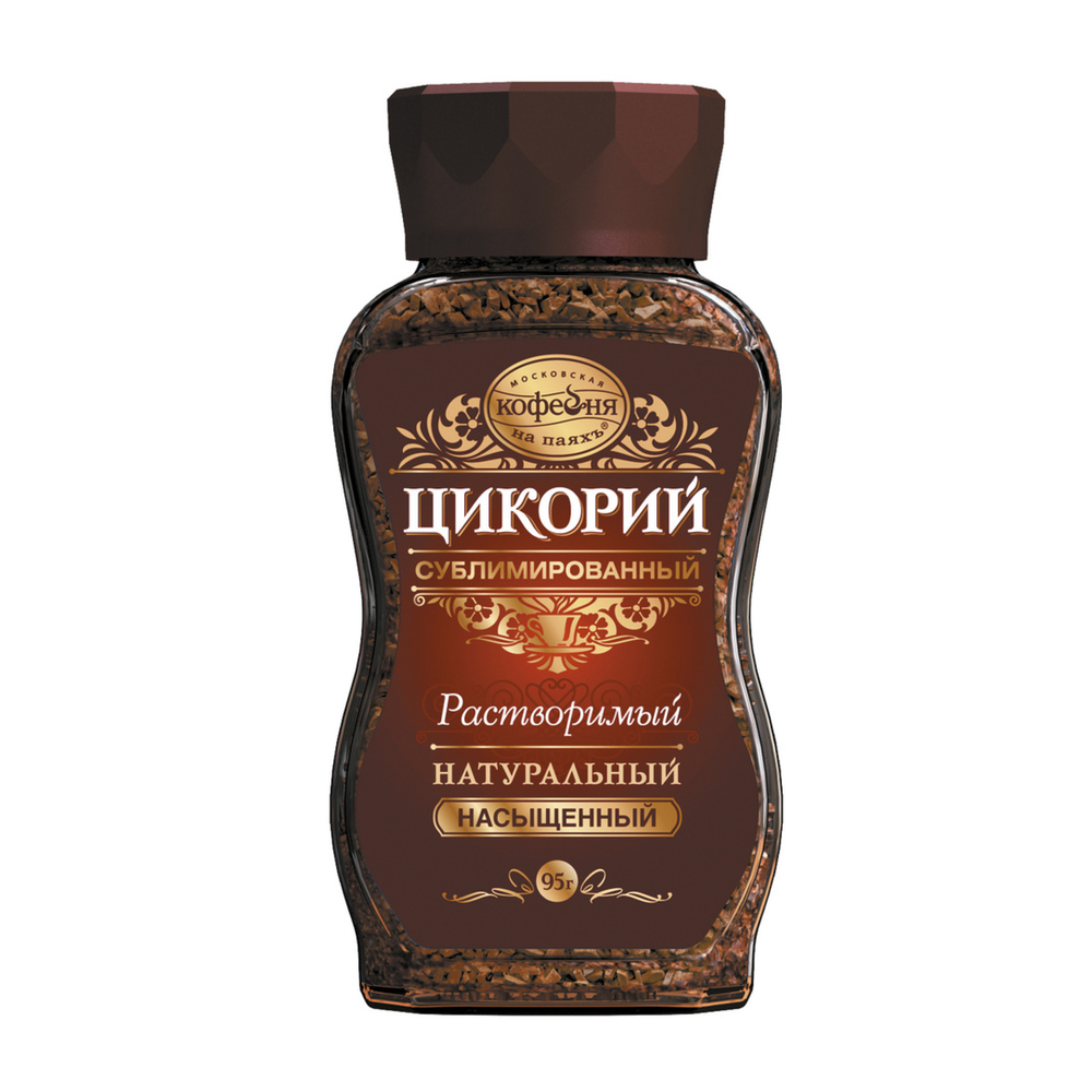 Цикорий растворимый Московская кофейня на Паяхь Насыщенный, 95 г, стеклянная банка