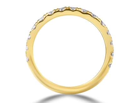 Классическое кольцо из желтого золота с бриллиантами