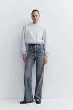 Джинсы с высокой посадкой trf wide leg