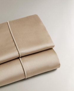 Zara Home - Простыня из сатина (500 линий), серый, 290x280 см