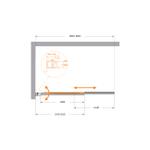 Шторка на ванну Cezares SLIDER-VF-11-90/150-P-Cr