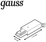 Адаптер питания Gauss TR113 для подключения трековых шинопроводов к сети черный