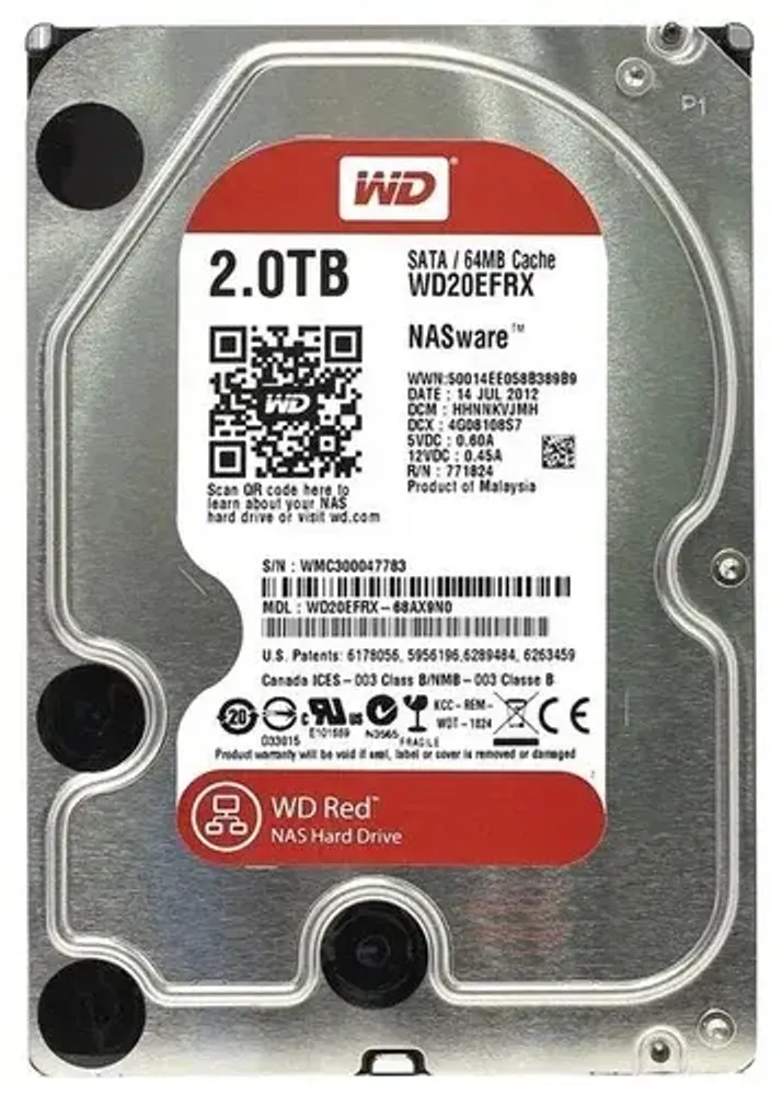 Жесткий диск Western Digital Red 2Tb SATA 5400rpm 6Gb/s 3.5&quot; WD20EFRX