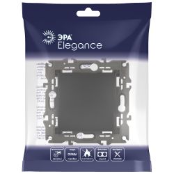 14-1111-05 ЭРА Кнопка, 10АХ-250В, Elegance, антрацит