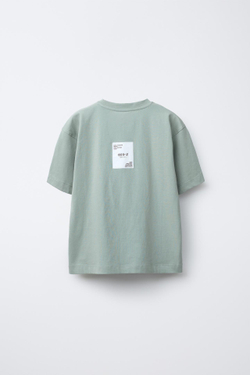 ZARA СПОРТИВНАЯ ФУТБОЛКА, ЗЕЛЕНОВАТО-СИНИЙ