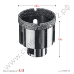 ЗУБР АВК d 50 мм (М14, 15 мм кромка), Вакуумная алмазная коронка, Профессионал (29865-50)