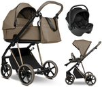 Детская коляска Roan Sol Vintage Luxury 2.0 3 в 1 с автокреслом Pituso Baesa Pro Black VIN 03/MM Mocha Mousse/Cappuccino/руч.Cappuccino