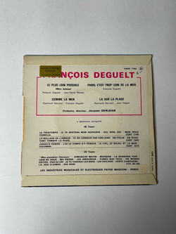 Винтажная виниловая пластинка LP Francois Deguelt Chansons Pour Le Soleil Et La Mer (France 1967) 7 дюймов