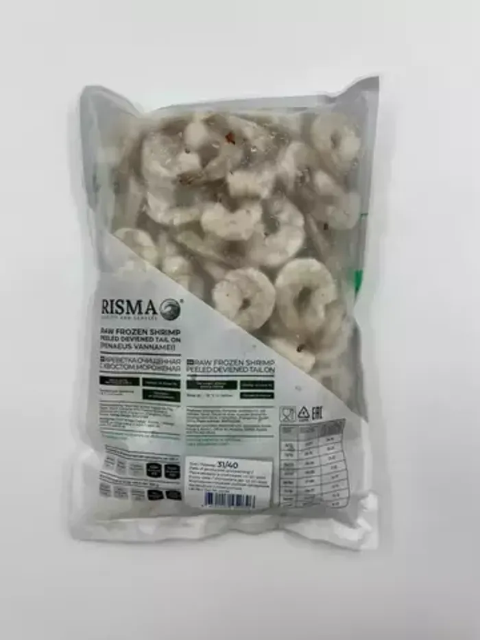 Креветки очищ. с хв. RISMA 31/40 сырые (1/10) , кг