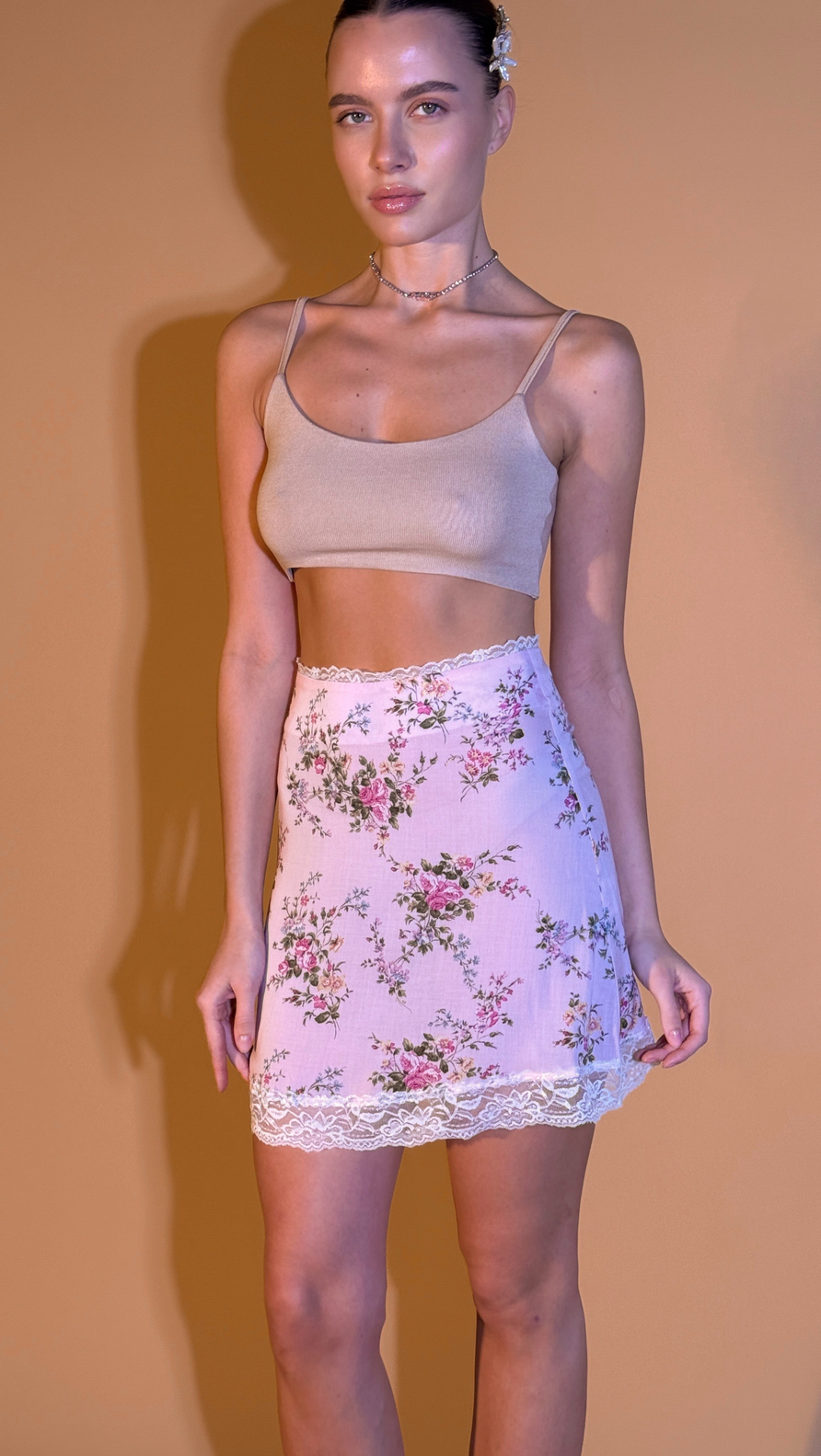 Юбка цветок "Париж" оттенок цветочно-пудровый