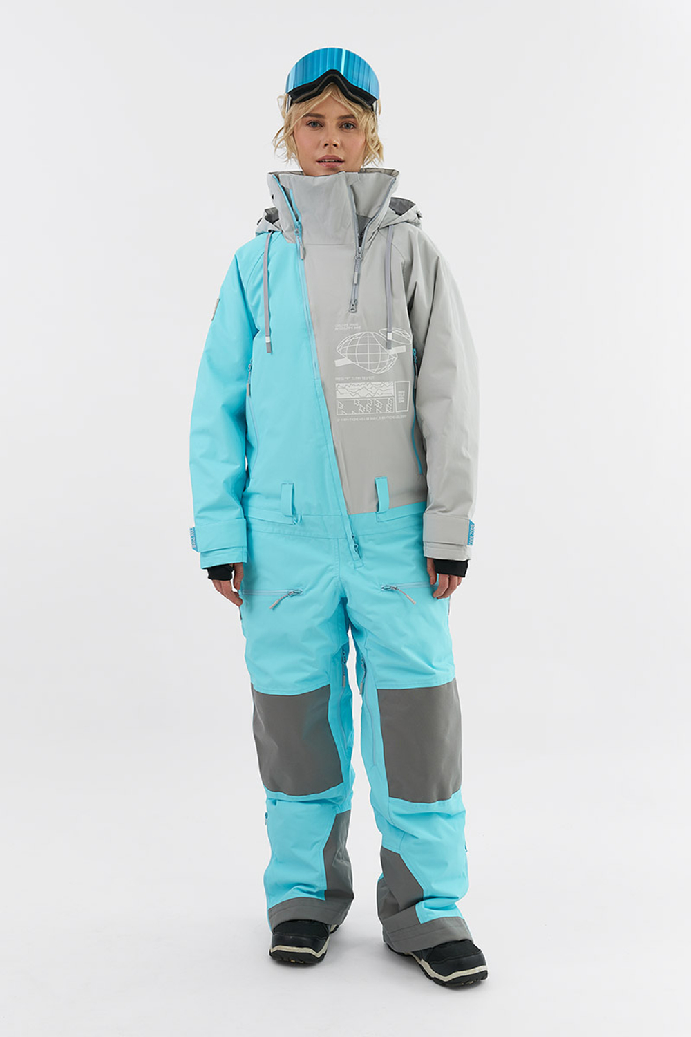 Комбинезон COOLZONE OSLO холодный серый/неоголубой