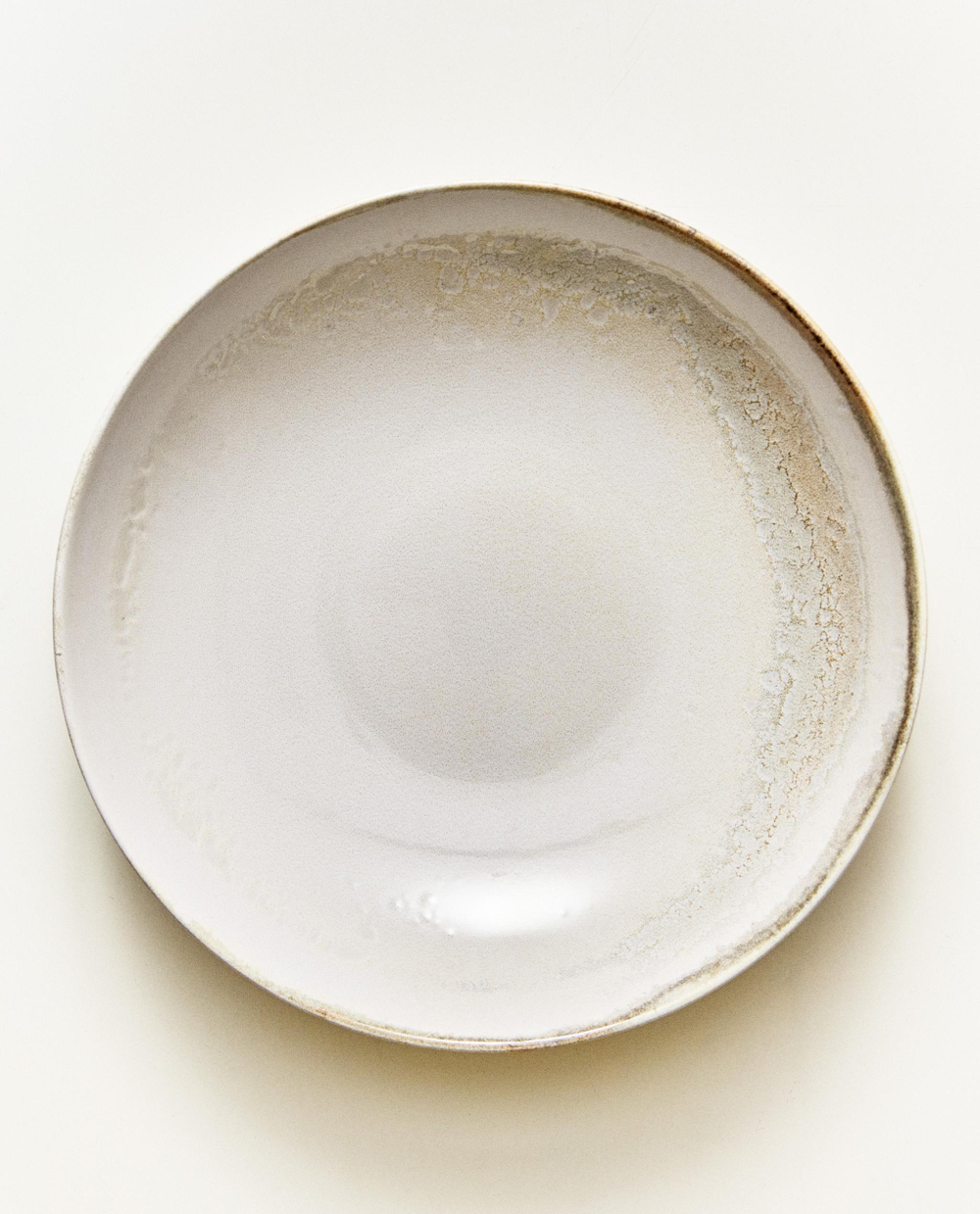 Zara Home тарелка глубокая из каменной керамики, цвет бежевый, 22 см