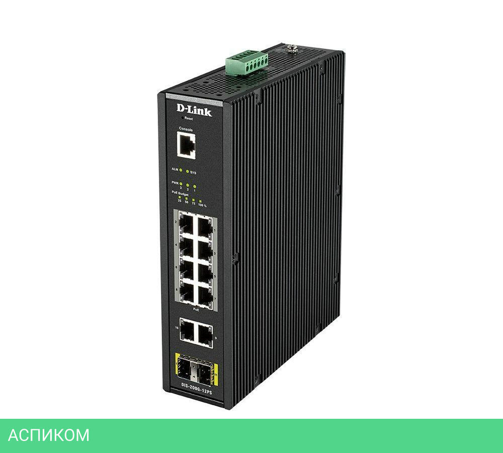 Коммутатор D-Link DIS-200G-12PS/A1A