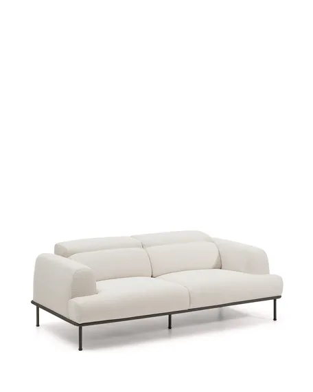 3-местный диван Aurum цвета экрю с откидывающимся подголовником