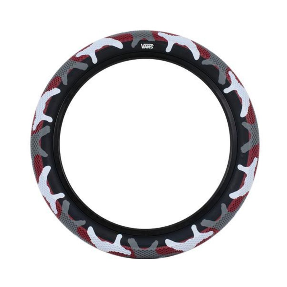 BMX Покрышка Cult 20&quot; X 2.40&quot; CULT X VANS TIRE, Red Camo W/Black Sidewall, WB.