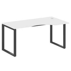 Metal System Стол криволинейный правый на О-образном м/к БО.СА-1 (R) Белый/Металл Антрацит 1600*900*