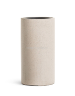 Кашпо TREEZ Effectory - Beton - Высокий цилиндр-Белый песок