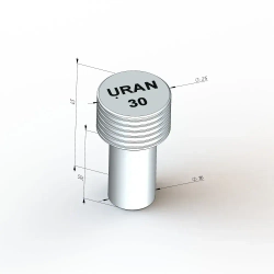 Упор бочонок Ф16х30мм 10 штук, с насечкой, для сварочного, сборочного, монтажного стола. Оснастка для станка