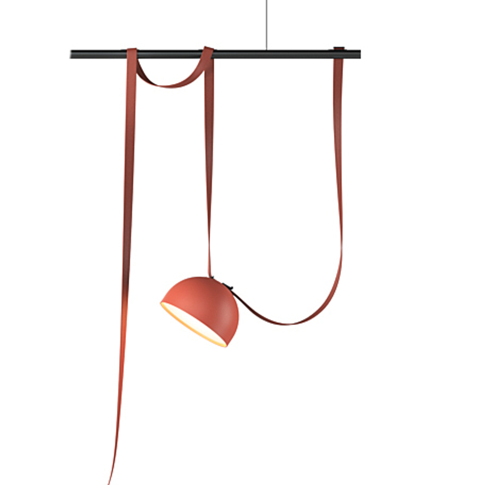 Pendant design lamp  Plusminus Semispheres by Vibia (1 lampshade ,  Orange)