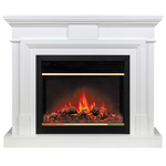 Каминокомплект Real Flame Marco 25,5/26 WT с очагом Moonblaze Deluxe Brass