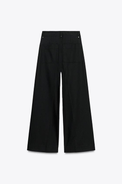 ZARA ДЖИНСЫ WIDE LEG С ВЫСОКОЙ ПОСАДКОЙ — ZW COLLECTION, ЧЕРНЫЙ