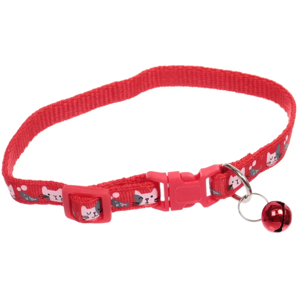 Ошейник с колокольчиком 1*19-32см «Zoo City-Котик» микс цветов (минивложение 12шт)
