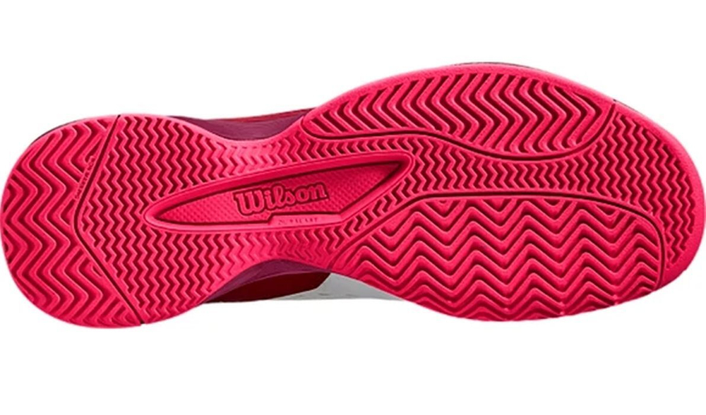 детские Кроссовки теннисные Wilson Rush Pro JR L - white/beet red/diva pink