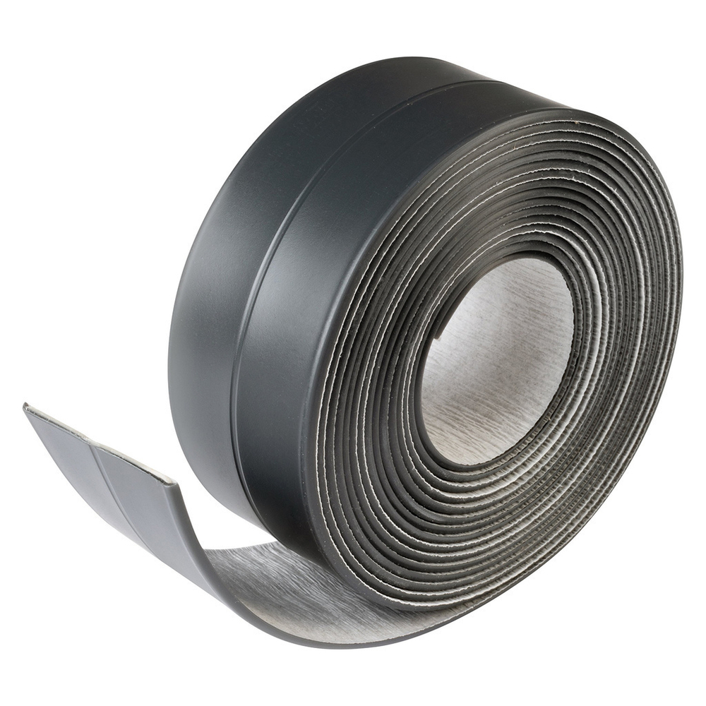 Лента бордюрная самоклеящаяся Аккурат 38мм*3,35м ГРАФИТ