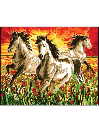 "Лошади"-11868 канва с рисунком