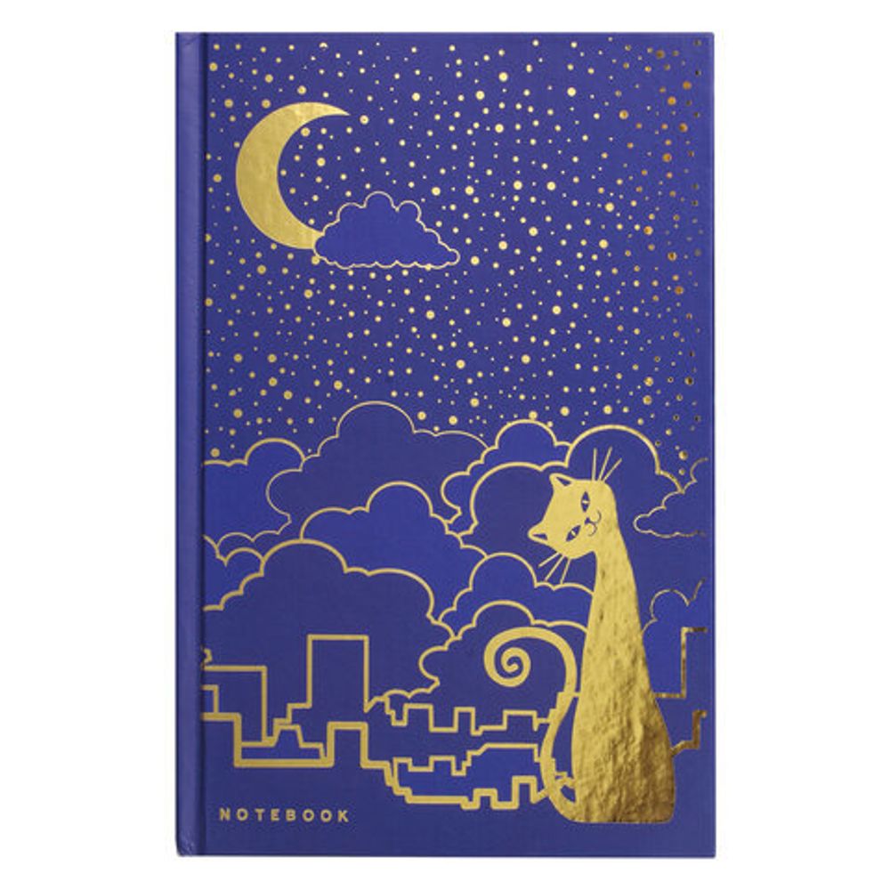 Блокнот А5 (135х206 мм), 80 л., твердый переплет, клетка, фольга, BRAUBERG, "Кошечка", 126051