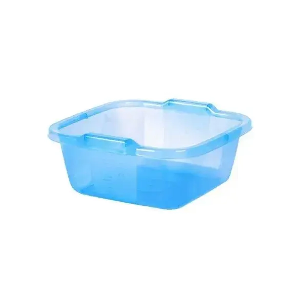 Таз квадратный 9л (Прозрачно-синий)