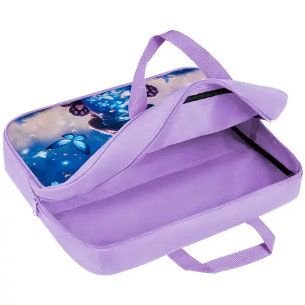 Папка с ручками А4, Brauberg, широкая, Night catcher, ткань, молния