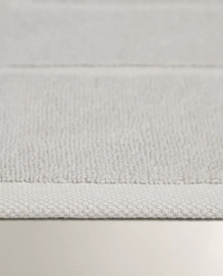 ZARA HOME ХЛОПКОВЫЙ НЕСКОЛЬЗЯЩИЙ КОВРИК ДЛЯ ВАННОЙ, СЕРЫЙ