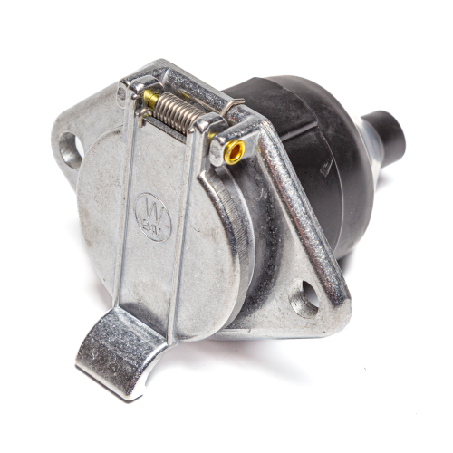 Розетка соединительная, 7-и контактная, металл, КамАЗ, МАЗ, МТЗ, ХТЗ, ЗИЛ, УРАЛ, НЕФАЗ, ГАЗ, ПТЗ, 12/24 В