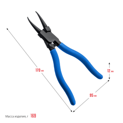 ЗУБР 180 мм, прямые губки, внутренний съемник стопорных колец, Профессионал (22821-1)